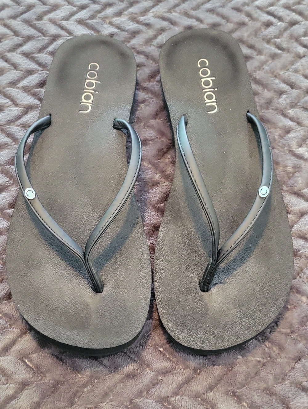 Cobian Slim Black Thong Flip Flops